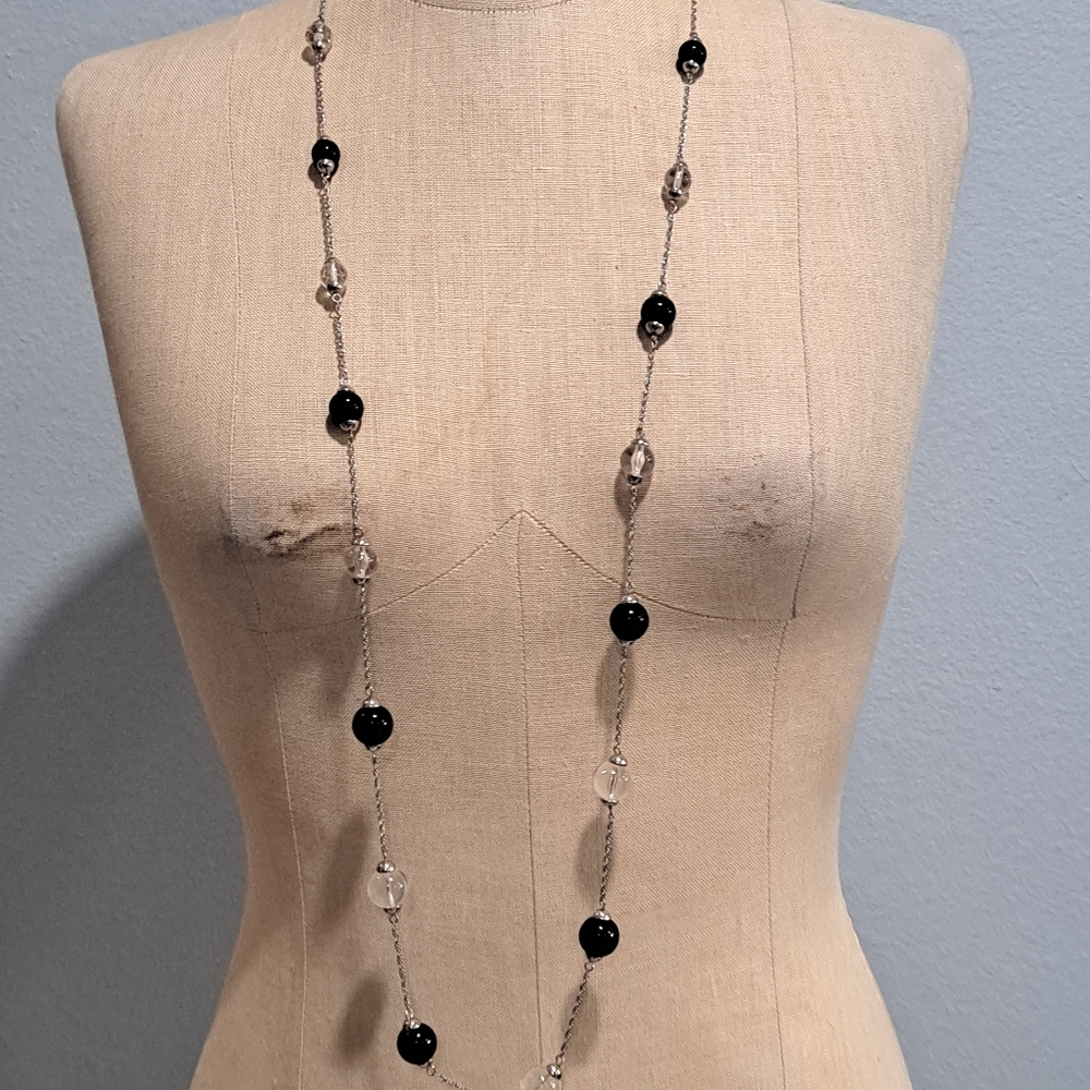 Glass long statement necklace - Picture 1 of 12